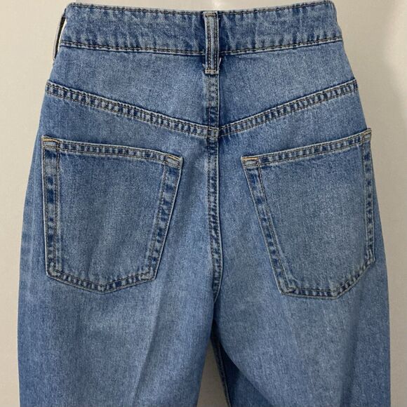 H&M Divided Women’s Size 2 Jeans Denim Button Zip Closure High Rise Blue Pockets - Picture 8 of 11